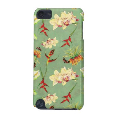 Tropical Floral Orchid Botanical Butterfly Beach iPod Touch 5G Cases