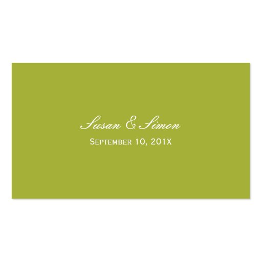 Tropical Floral Place Card - Green and Pink Business Card Templates (back side)