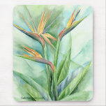 Tropical Flower Bird Of Paradise Painting - Multi Mouse Pad