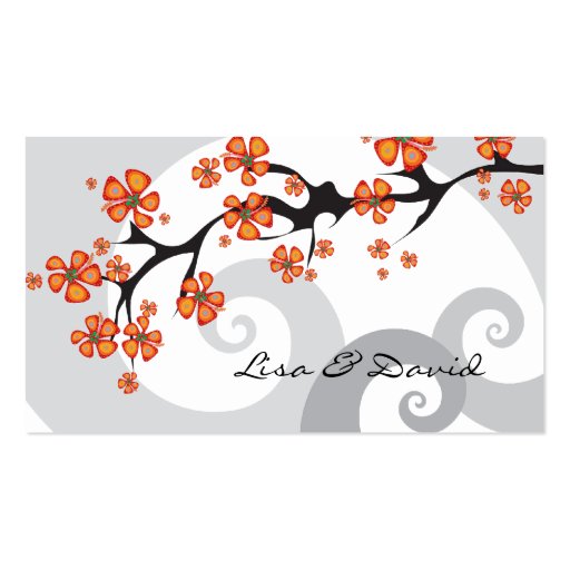 Tropical Flower Fusion Swirl Place Card / Gift / Business Cards (front side)