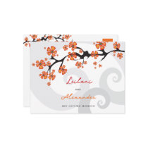 Tropical Flower Fusion Swirl Save Date Postcard