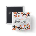 Tropical Flower Fusion Swirl Save-the-Date / Gift buttons