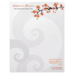 Tropical Flower Fusion Swirls Business Letterhead