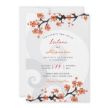 Tropical Flower Fusion Swirls Wedding Invite Tropical Flower Fusion Swirls Wedding Invite