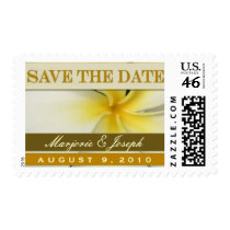 Tropical flower save the date postage by perfectpostage Tropical flower save the date postage