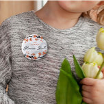 Tropical Flower Swirl Wedding Name Tag / Button buttons