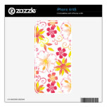 Tropical Flowers iPhone Skin Skin For iPhone 4