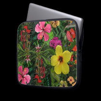 Tropical Flowers laptop sleeves