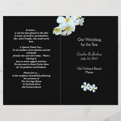 Wedding Music Theme on Paper This Tropical Themed Wedding Program Template Will Fold In Half