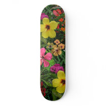 Tropical Flowers Skateboard