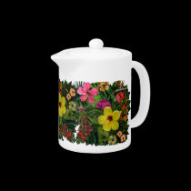 Tropical Flowers teapots