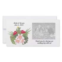 Tropical Flowers Thank You Photo Card