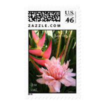 Tropical Flowers Tropical Wedding Postage Stamps