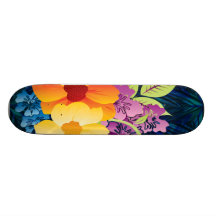 Tropical Flowers & Vines Skate Board Decks