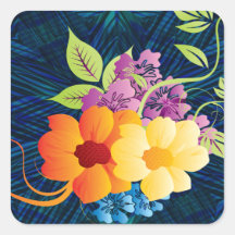 Tropical Flowers & Vines Stickers