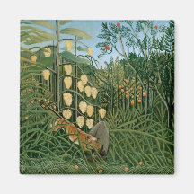 Tropical Forest, Henri Rousseau Magnets