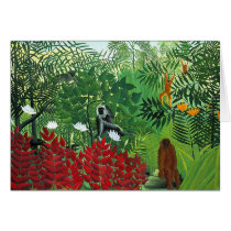 Tropical Forest with Monkeys cards by VintagePets Tropical Forest with Monkeys cards