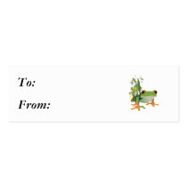 tropical frog vector design business cards