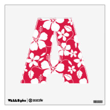 Tropical Fuschia Floral Pattern Room Decals
