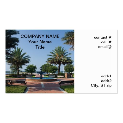 tropical garden business card