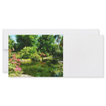 Tropical Garden by Lake Customized Rack Card