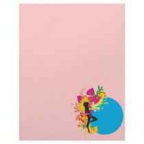 tropical girl vector design letterhead