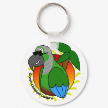 Tropical Green Cheeked Conure Keychain