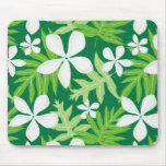 Tropical Green White Mouse Pads