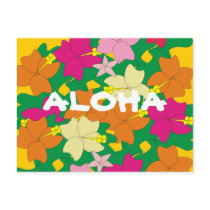 Tropical Hawaiian Flowers Post Card