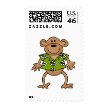 Tropical Hawaiian Monkey Tshirts and Gifts Stamps