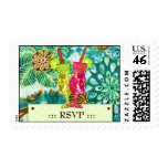 TROPICAL HAWAIIAN RSVP POSTAGE STAMP
