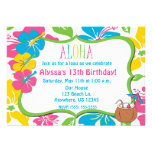 Tropical Hibiscus Birthday or Shower Invitation