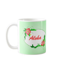 Tropical hibiscus mugs