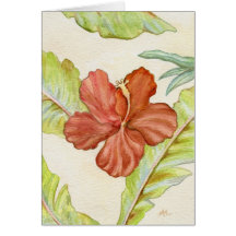 Tropical Hibiscus Notecard