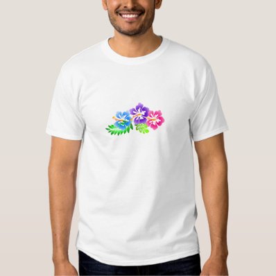 tropical hibiscus summer beach t-shirt