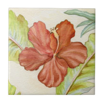Tropical Hibiscus Tile