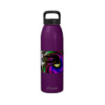 Tropical Hurricane Eye with Skateboarder Water Bottle