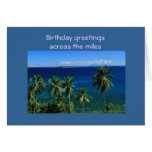 Tropical Island Birthday Card