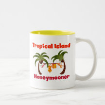 Tropical Island Honeymooner Coffee Mugs