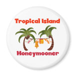 Tropical Island Honeymooner Refrigerator Magnet