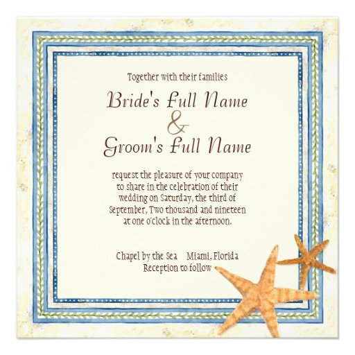 Tropical Island Paradise Wedding Invitation 5.25" Square Invitation