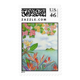 Tropical Island stamp