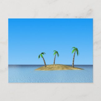 Tropical Island postcard