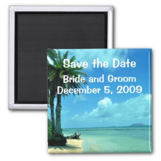Tropical Island Save the Date Magnet magnet