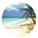 Tropical Jamaican Hawaiian Wedding sticker