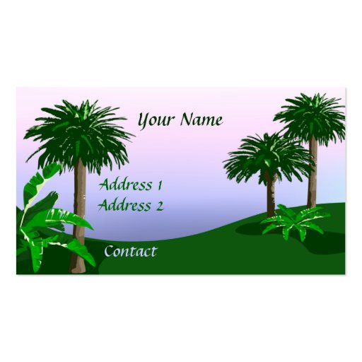 Tropical Landscape Business Card (front side)