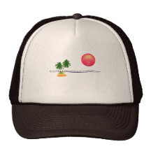 Tropical Landscape Trucker Hat