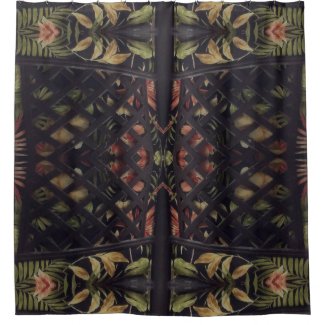 Tropical Latticework Shower Curtain