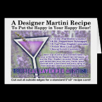 Tropical Lavender Mint Martini cards