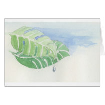 Tropical Leaves and Raindrop cards